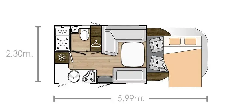 Foto de Autocaravana compacta Tessoro 481